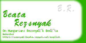 beata rezsnyak business card